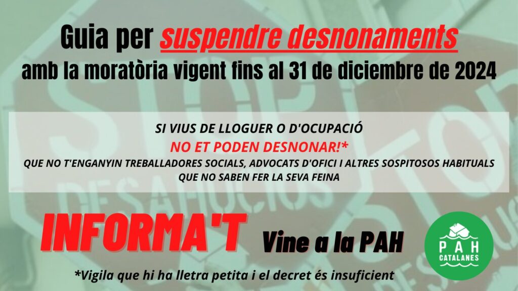 moratoria desnonaments